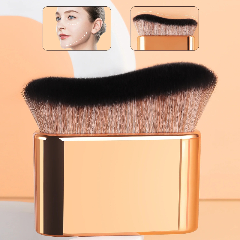 Beauty Makeup Brushes - 1Pc Hand-held MakeupBrush, FoundationBrush, CurvedBrush, Soft