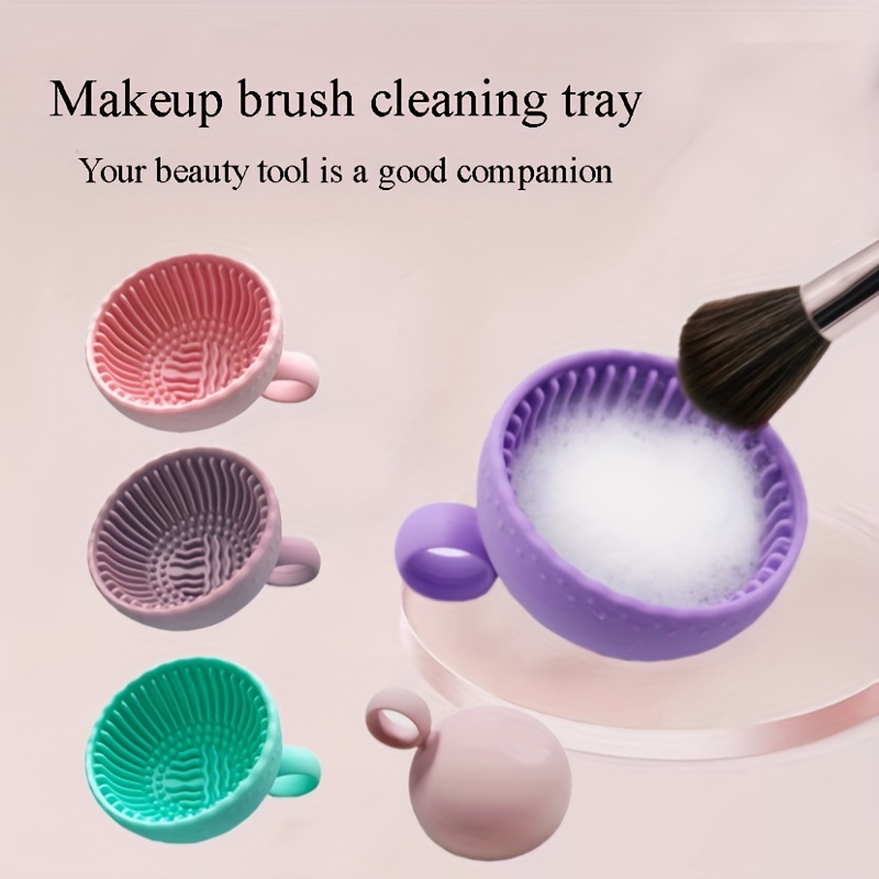 Beauty Makeup Brushes - Facial Makeup Bowl Silicone Powder Puff