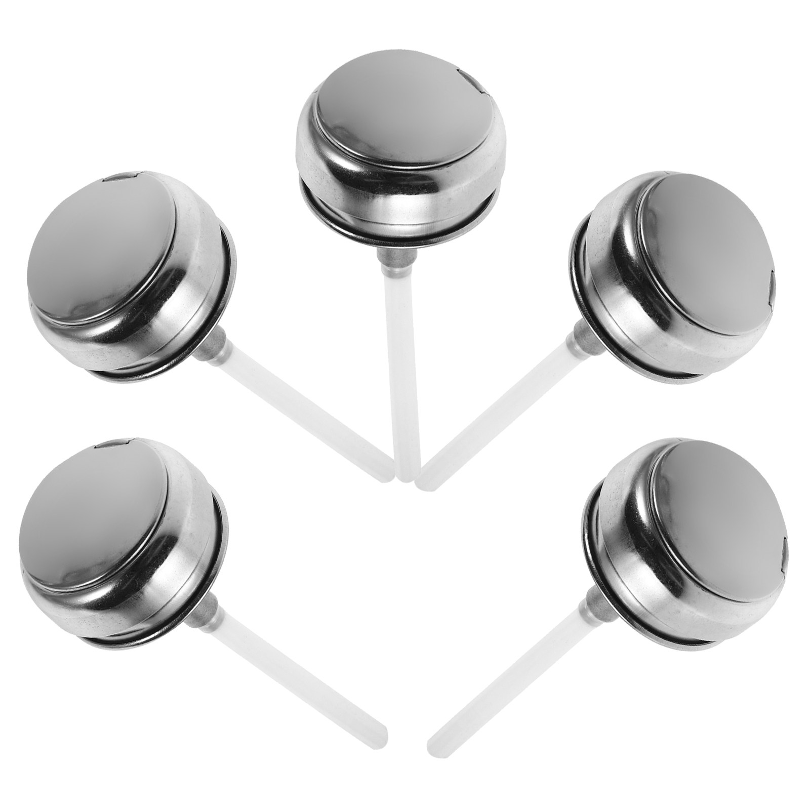 Beauty Of Makeup - 5Pcs Stainless Steel Aluminum Push Down