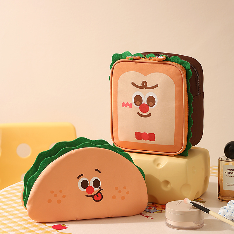 Beauty Makeup Stores - Taco and Toast-Shaped Makeup Bags Perfectly