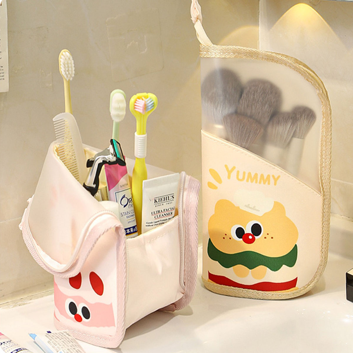 Beauty Of Makeup - 1Pcs Cosmetic Bag Travel Stand Storage