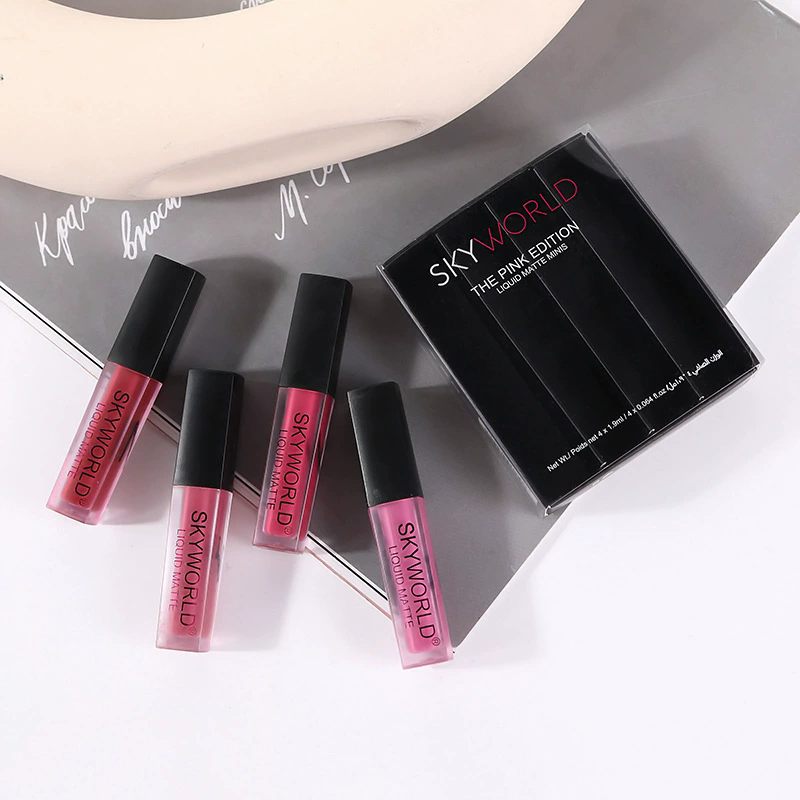 Huda Beauty Makeup Set - 4pcs Lipstick Set Matte Lip Gloss