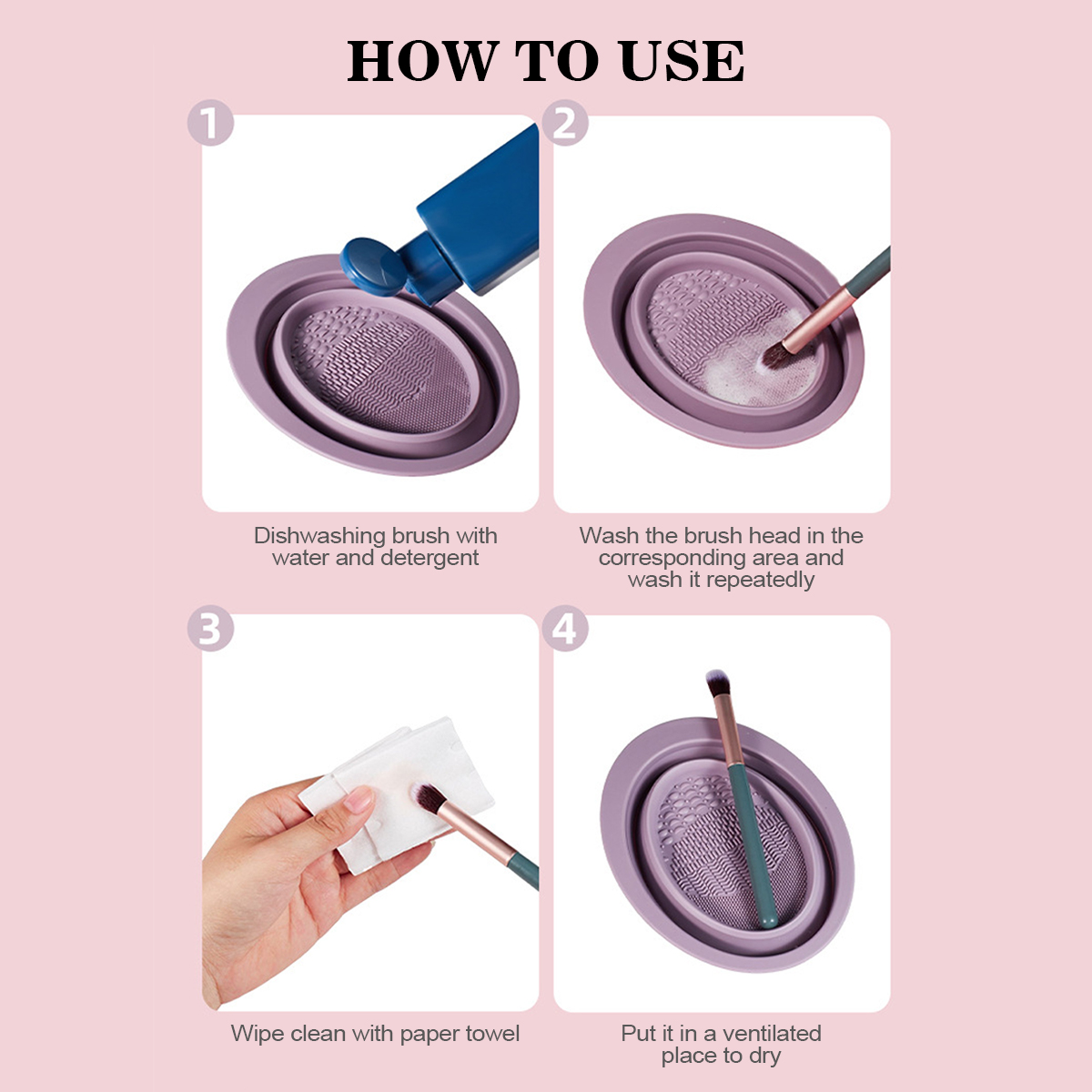 Silicone Makeup Brush Cleaning - огляд і ціна Beauty Makeup Brushes