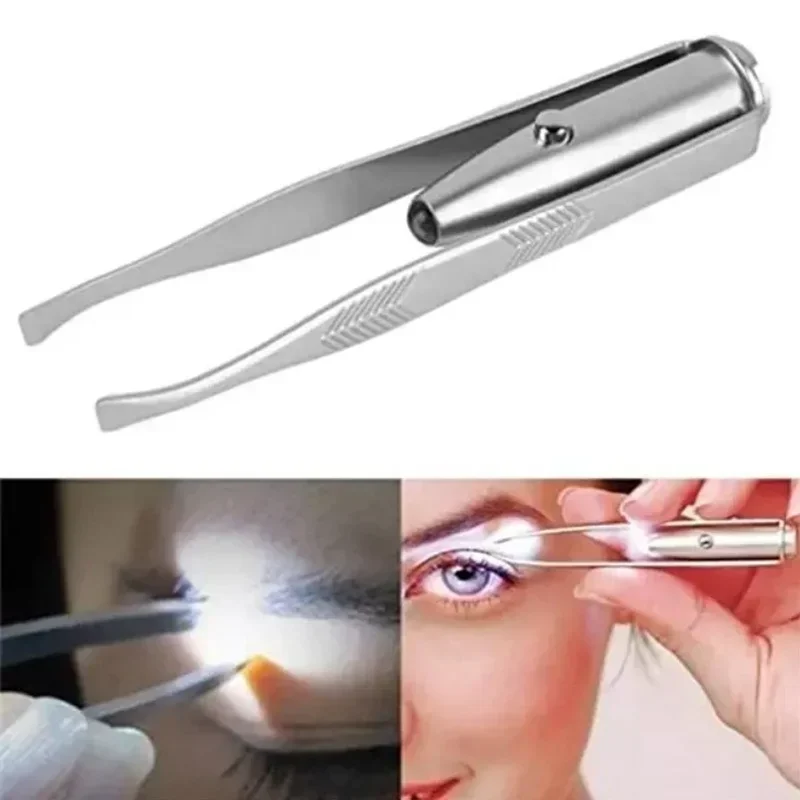 1/3Pcs Led Eyebrow Tweezers St - огляд і ціна Beauty Makeup Design