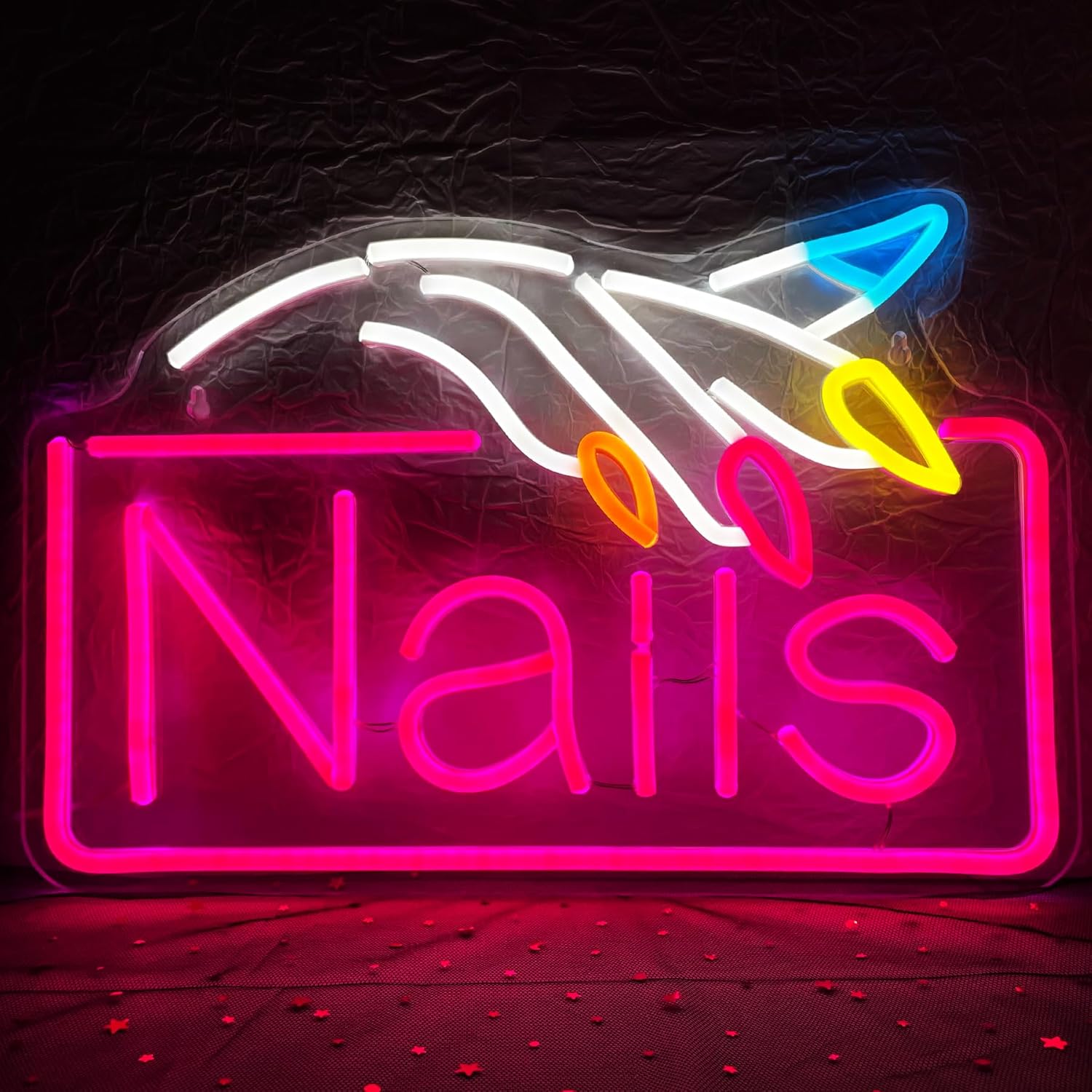 Nails Neon Sign  Business Wall - огляд і ціна Beauty Makeup Stores