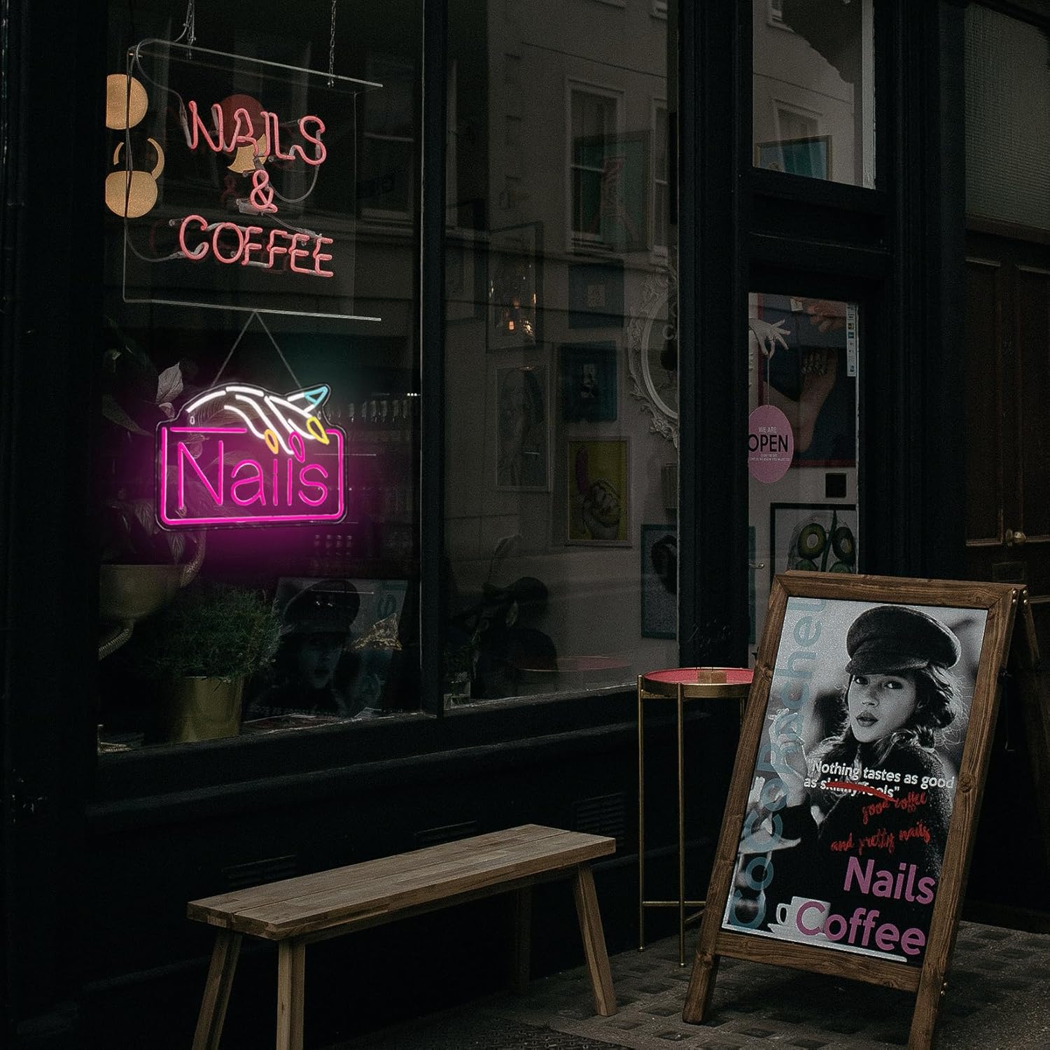 Nails Neon Sign  Business Wall - огляд і ціна Beauty Makeup Stores